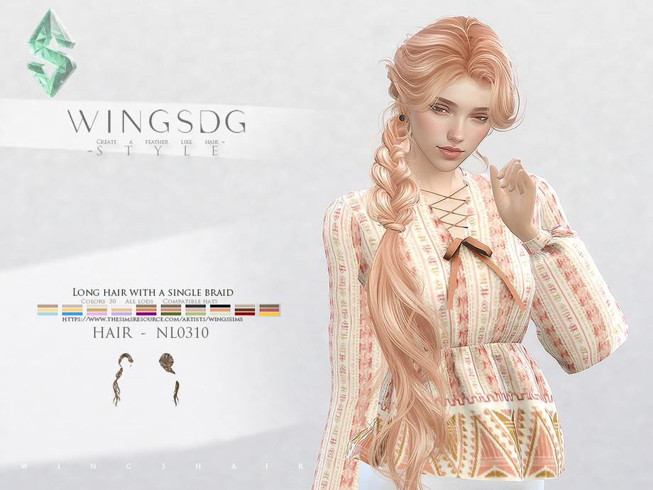 Женская прическа «Long hair with a single braid»